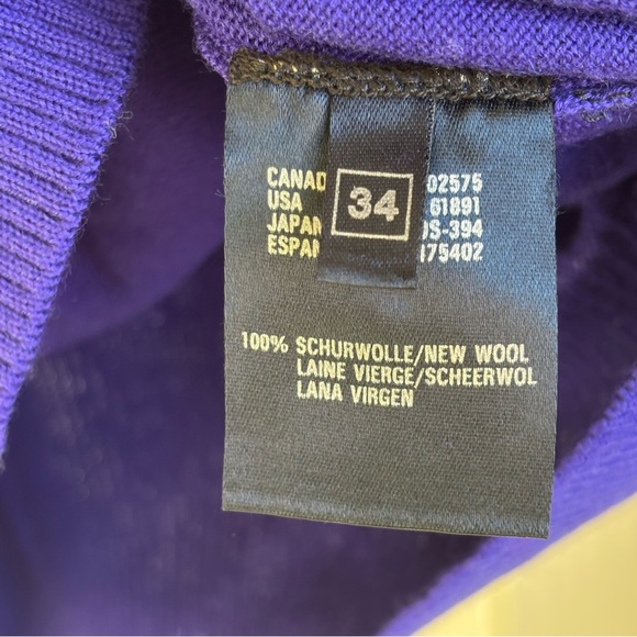 Escada Indigo Blue Sweater with Star Accents - Picture 4 of 4